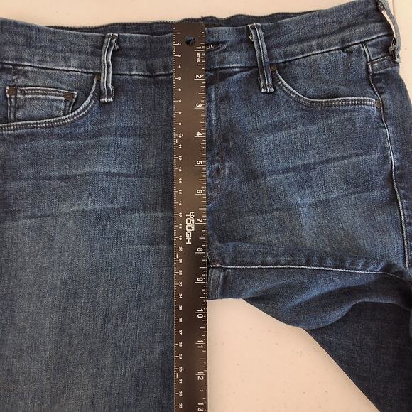 Mother The Looker Jean Women 27 (28x27)* Ankle Fray Mid Rise Dark Wash Skinny - Picture 10 of 12